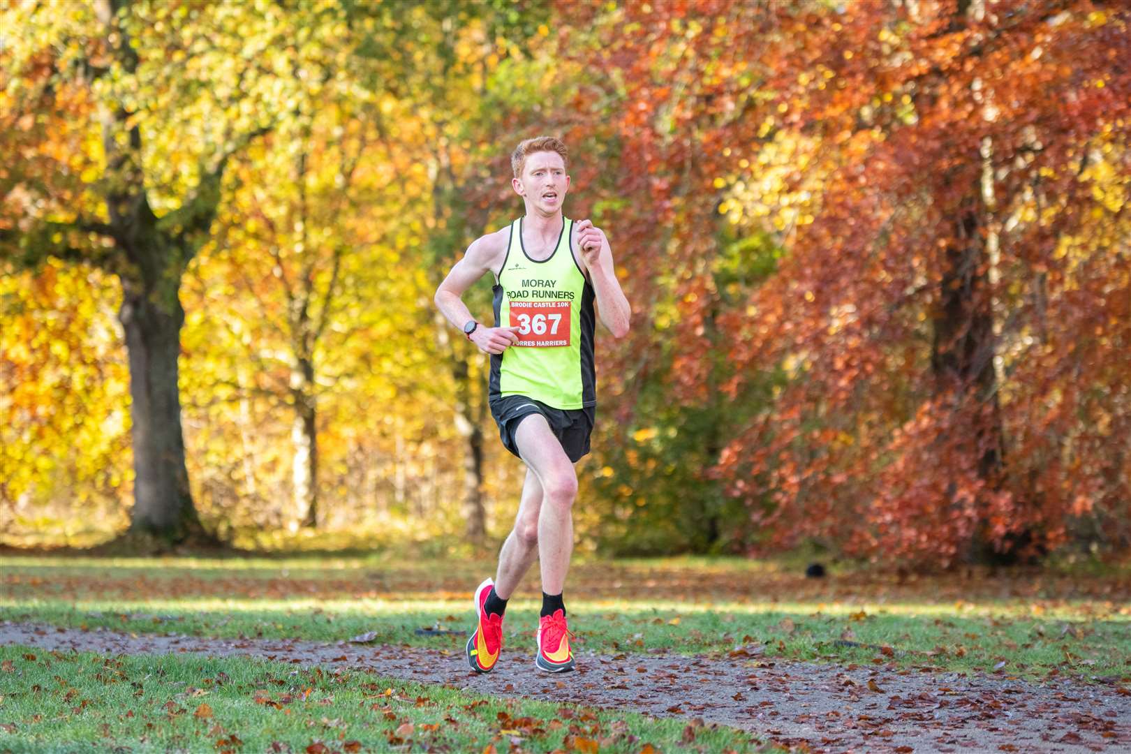 1st overall was Moray Road Runner James Wilson, who finished the race in a time of 31:44...Forres Harriers' organised Brodie Castle 10k Race 2023...Picture: Daniel Forsyth..