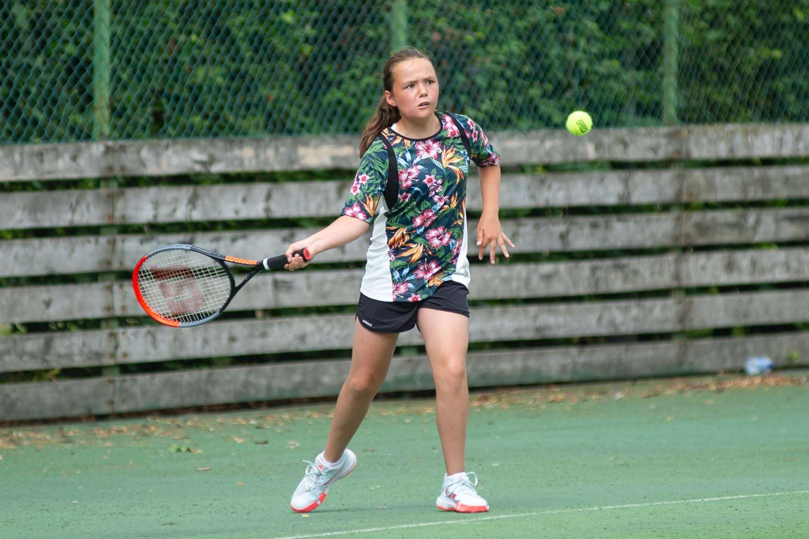 Millie Ralph (12) turned out for the Elgin ladies team. Picture: Daniel Forsyth..