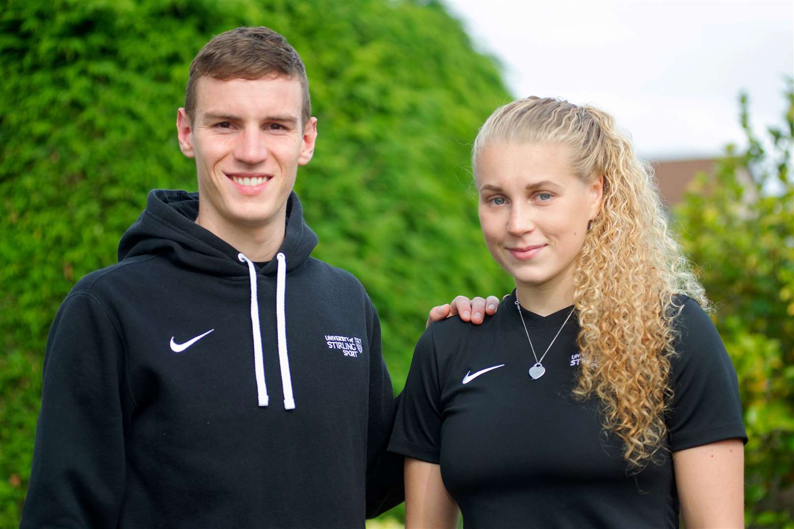 Abbie's Sparkle Foundation chairman Cameron Main and his girlfriend and fellow triathlete Sophia Green will clock up plenty Miles to the Moon. Picture: Daniel Forsyth..