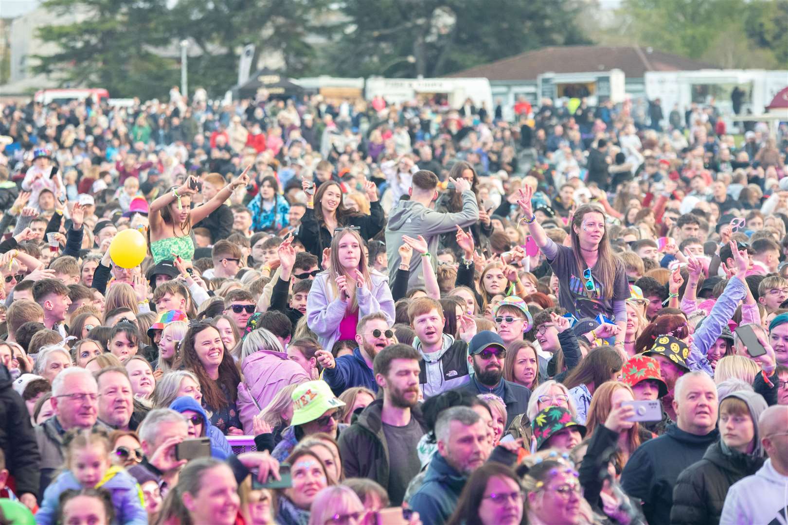 Crowds enjoy Five on the Saturday evening...2023 MacMoray Music Festival, held at Cooper Park, Elgin. ..Picture: Daniel Forsyth..