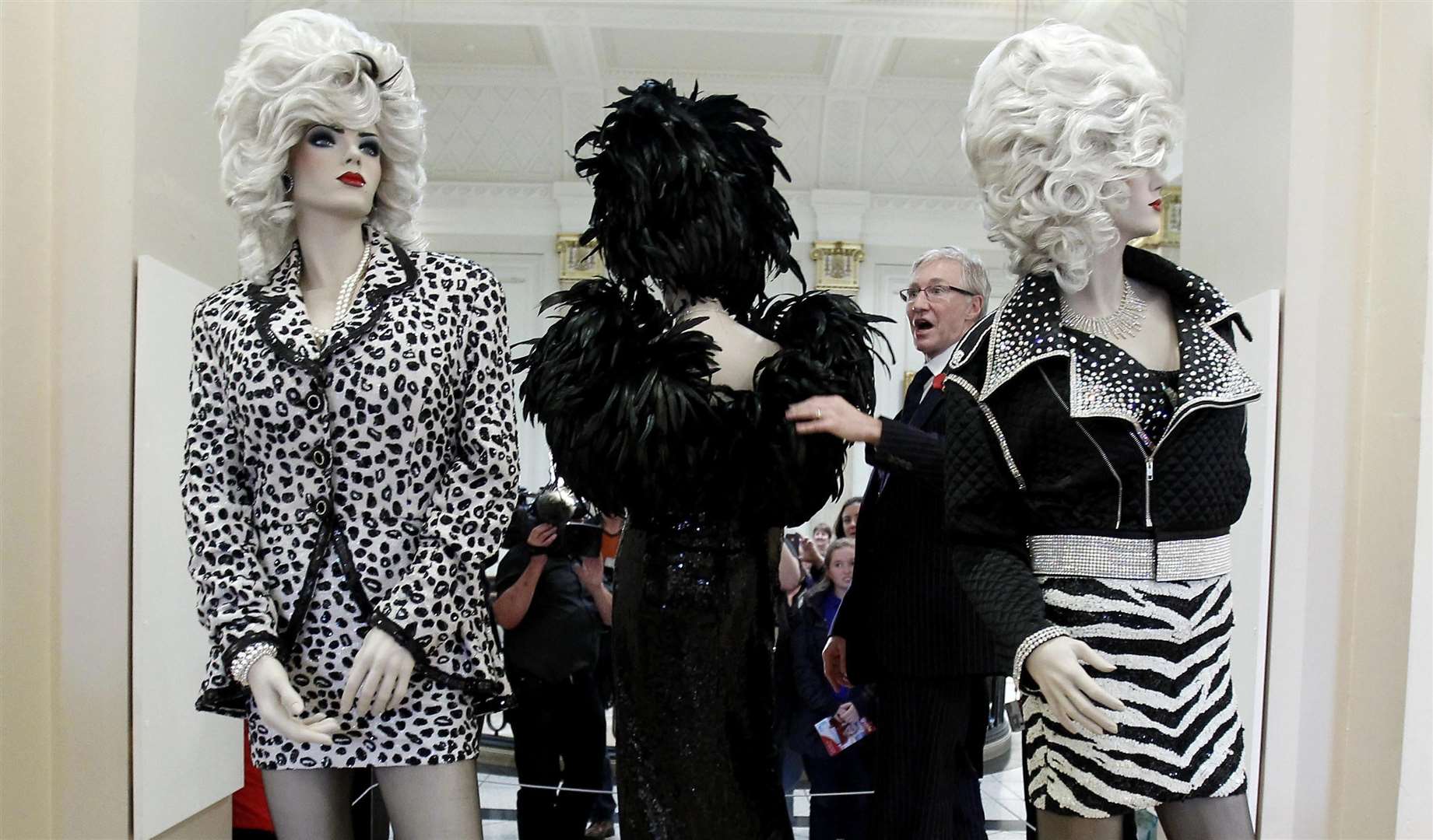 O’Grady at the Savage Style exhibition of costumes worn by his alter ego (Peter Byrne/PA)