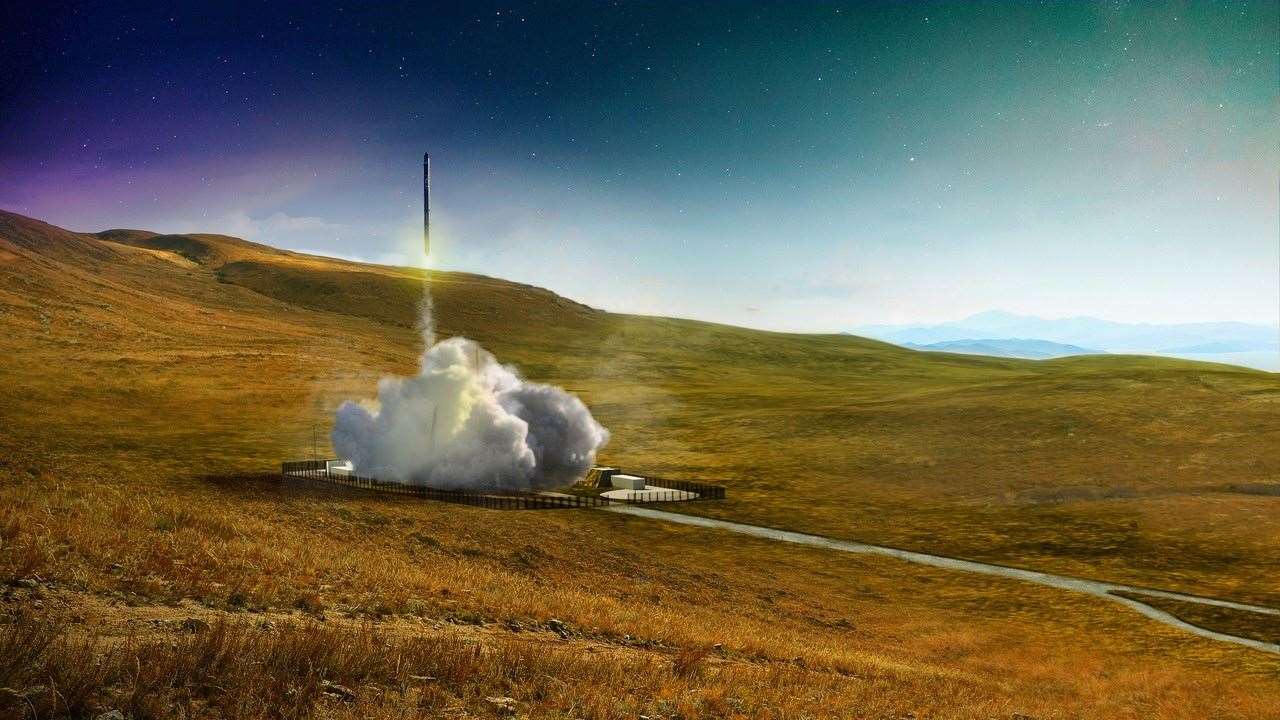 Artist's impression of an Orbex Prime launch from Sutherland Spaceport.