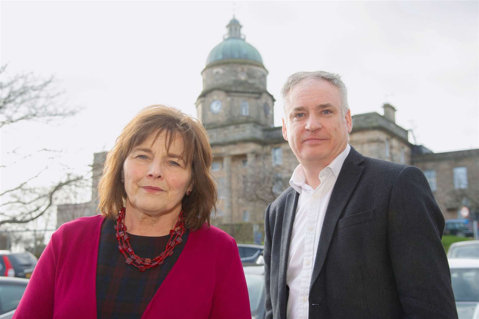 Health Secretary Jeane Freeman and Moray SNP MSP Richard Lochhead during a previous visit by the minister to Dr Gray's Hospital, in Elgin. Picture: Daniel Forsyth.