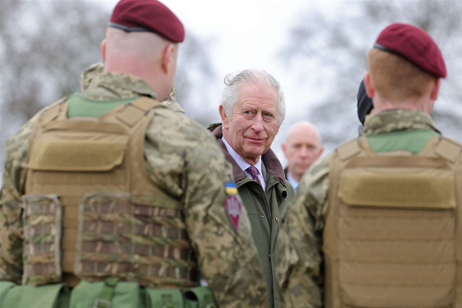 Charles met Ukrainian recruits earlier this week undergoing training at a military base in Wiltshire (Chris Jackson/PA)