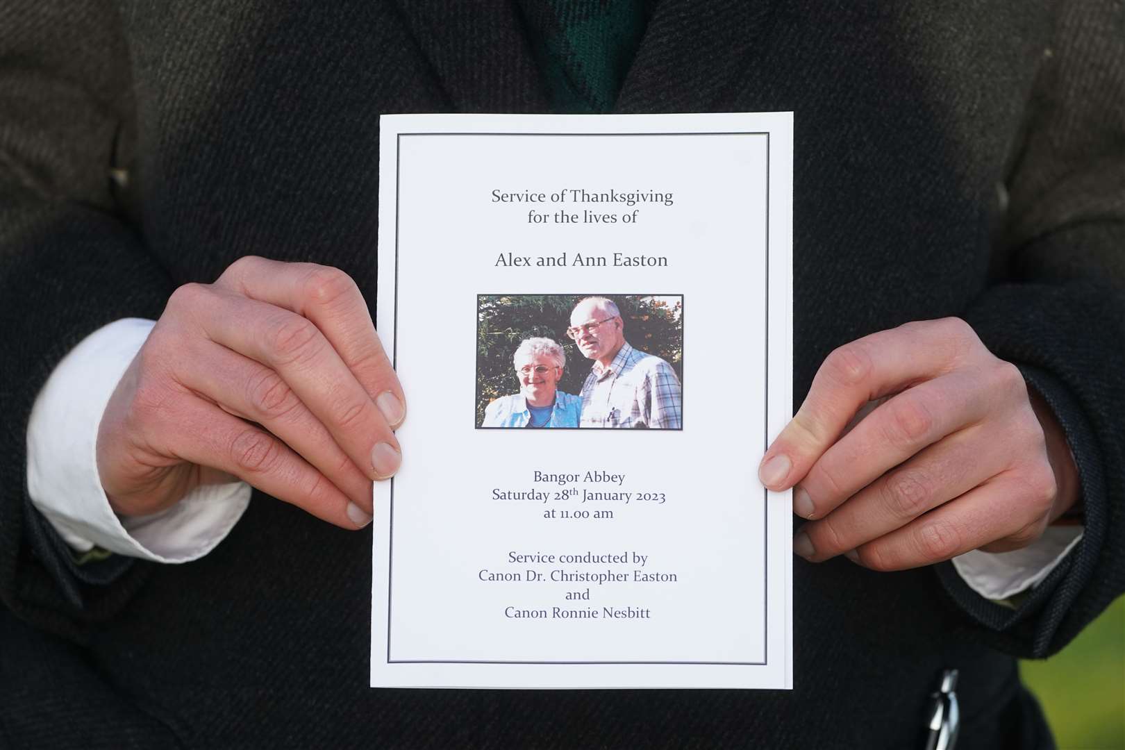 The Order of Service for the Service of Thanksgiving at Bangor Abbey (Brian Lawless/PA)