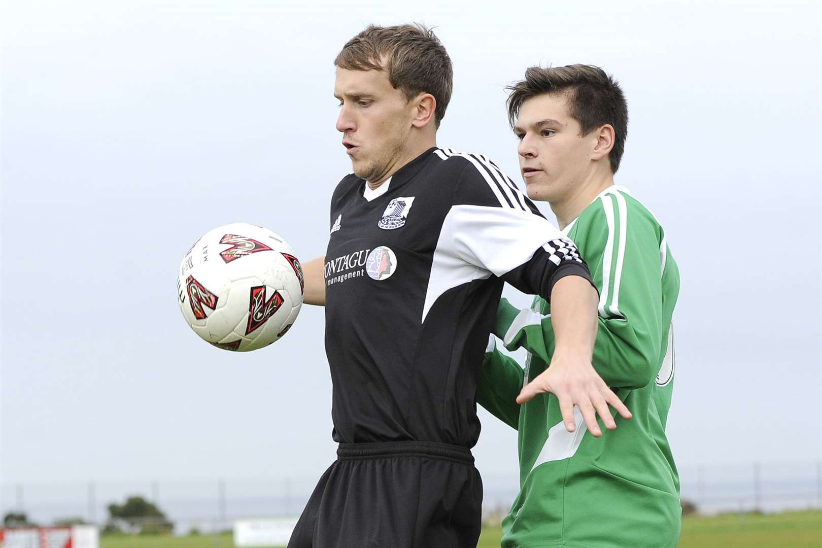 Burghead's Jared Kennedy, pictured right. Picture: Daniel Forsyth