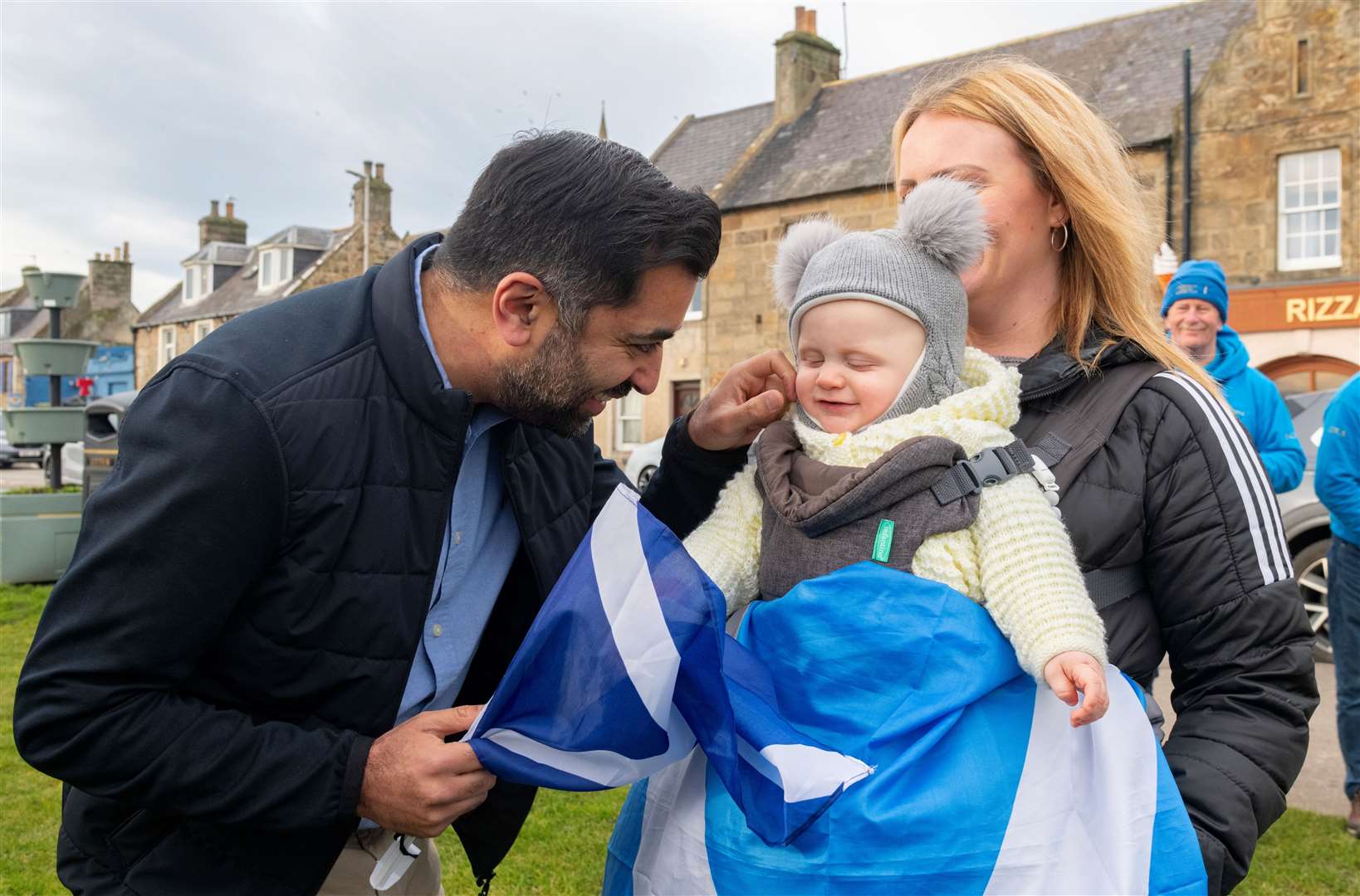 First Minister of Scotland, Humza Yousaf, visits Lossiemouth...Picture: Beth Taylor.
