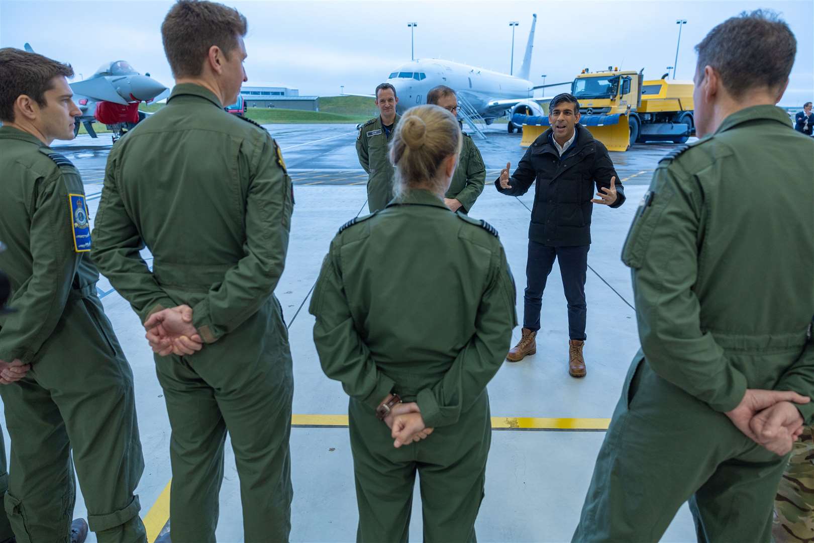 Prime Minister Rishi Sunak at RAF Lossiemouth...Picture: Simon Walker/Number 10 Downing Street