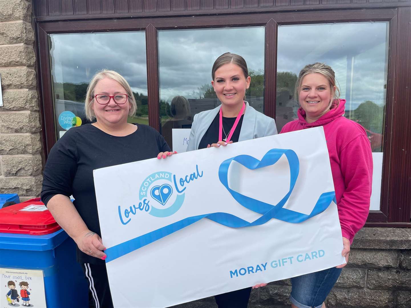 (From left) Moray School Bank Development Manage Debi Weir, Moray Council Development Project Officer Kirsty Shand and Moyra Younie, Volunteer Co-ordinator at Moray School Bank.