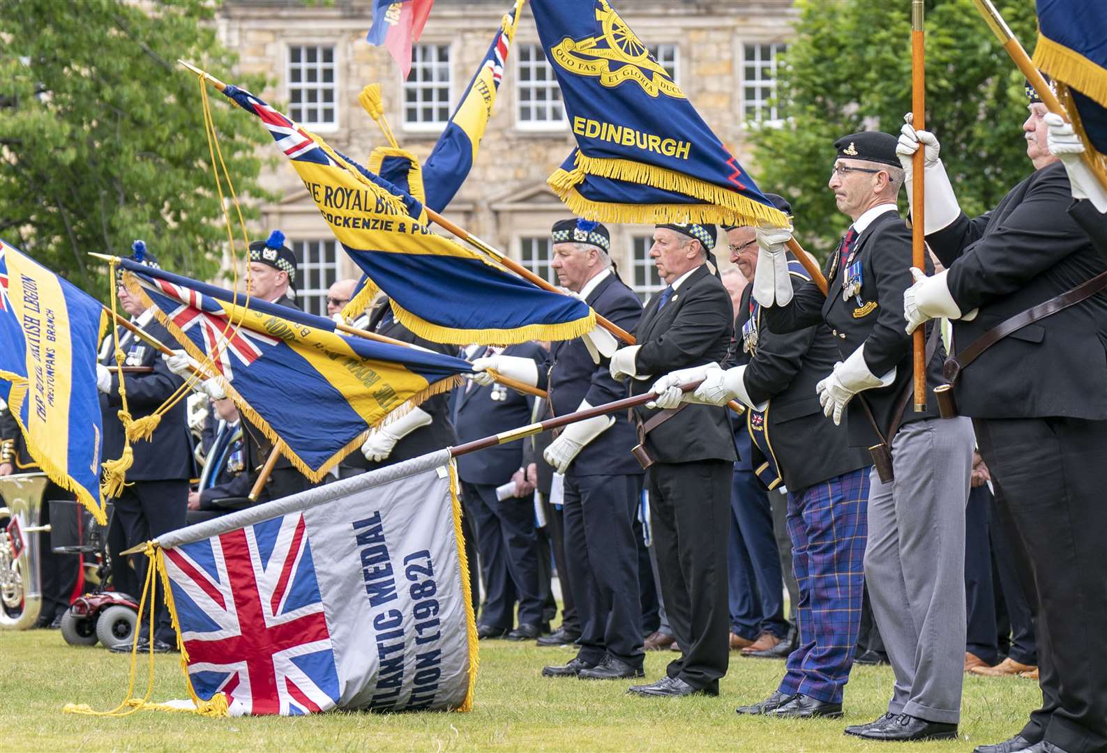 Standard Bearers joined military personnel, Falklands veterans and members of the wider armed forces community at the service (Jane Barlow/PA)