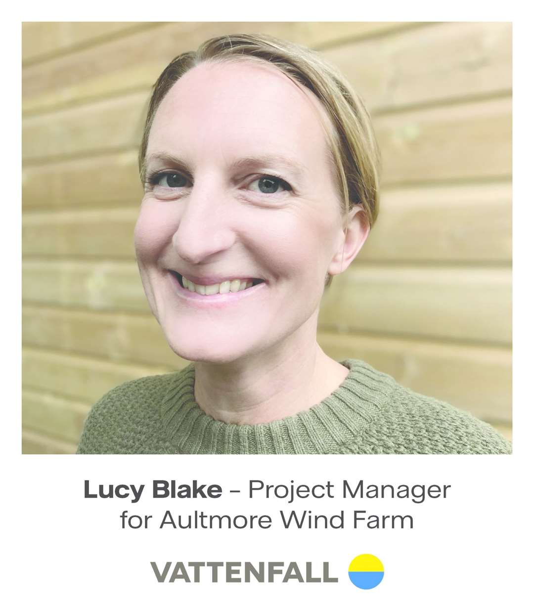 Lucy Blake, project manager for sponsor Vattenfall’s Aultmore Wind Farm.