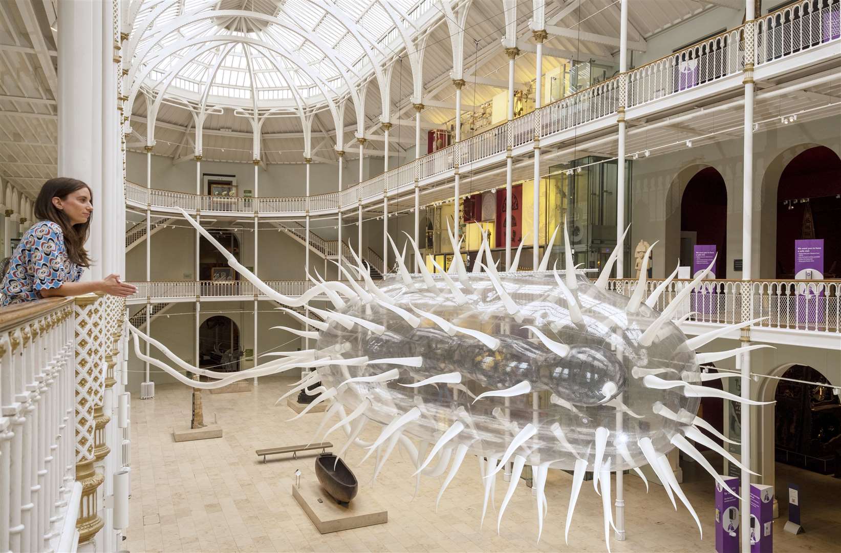 The impressive sculpture is being displayed in the museum’s grand palace (Luke Jerram/PA)