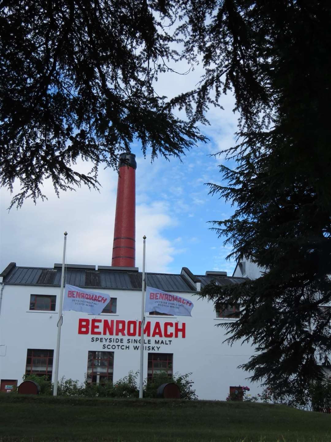 Flags were at half mast at Benromach Distillery.