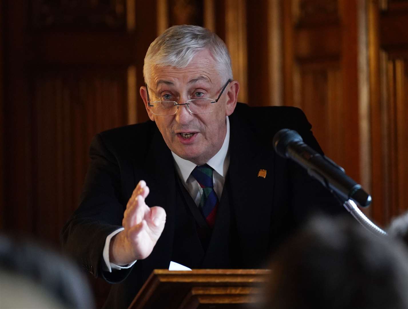 Speaker Sir Lindsay Hoyle told MPs about increased security followed protests (Yui Mok/PA)
