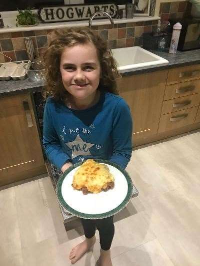 P6 pupil Pippa Dade contributed her recipe for chicken parmesan.