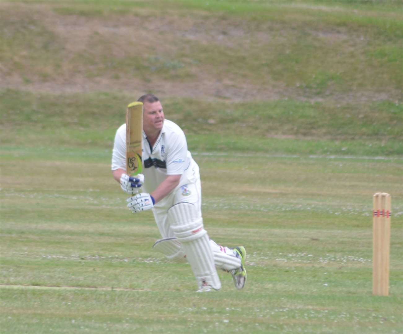 Russell Ellwood in action for Forres Cricket Club.