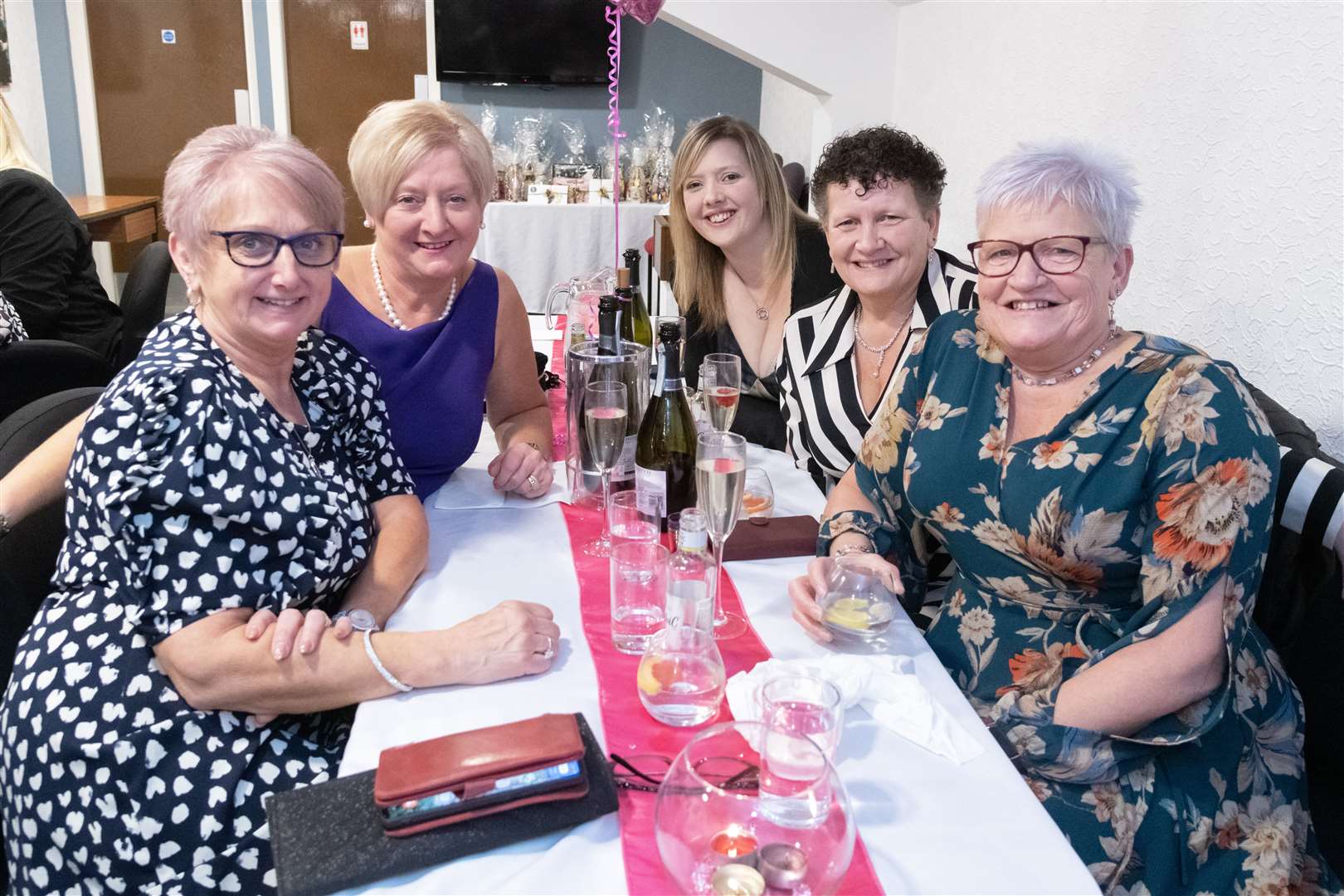Family and friends Catherine McKenzie, Jena Dean, Karly MacConnachie, Brenda MacDonald and Tina Hannan dressed to impress. Picture: Beth Taylor