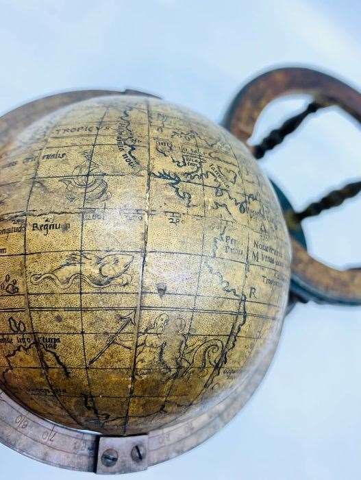 The globe has many exquisite details including sea monsters (Hansons Auctioneers/PA)