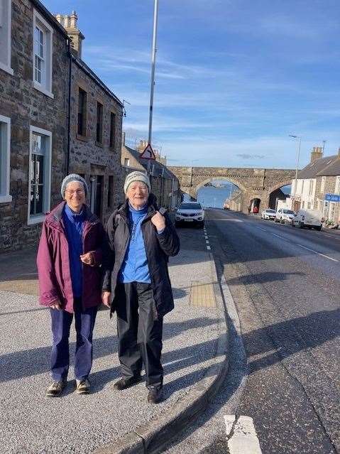Jennifer Matheson and Marie Jacques enjoying some fine weather in Cullen.