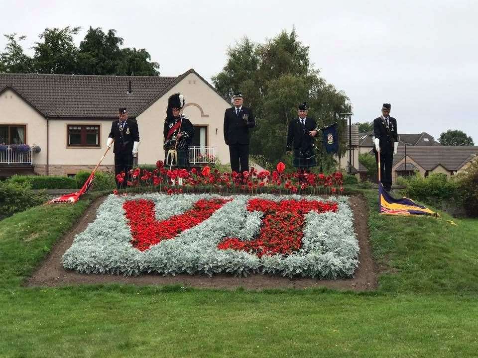 VJ Day was marked in Forres on Saturday. Picture: Forres and District Pipe Band Facebook.