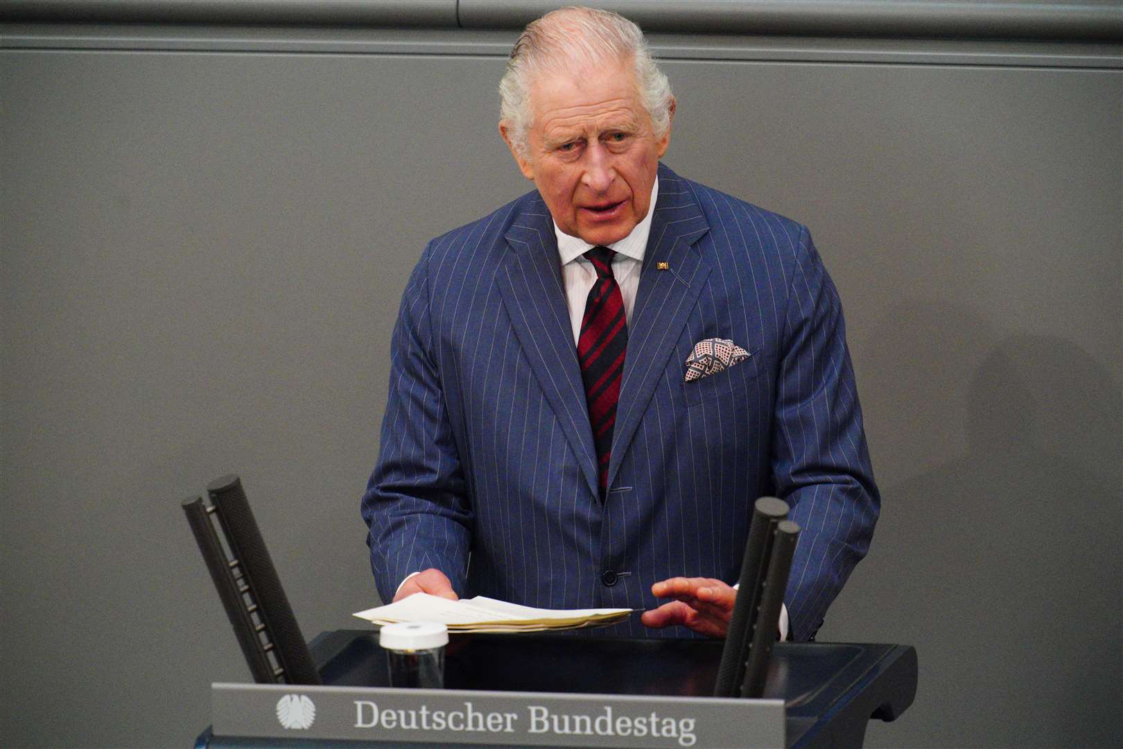 Charles addresses the Bundestag (Ben Birchall/PA)
