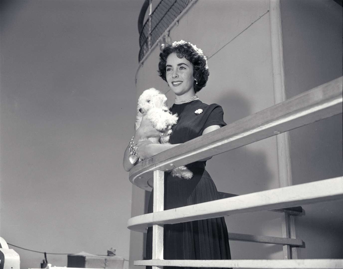 Elizabeth Taylor on board the Queen Mary (Cunard/PA)