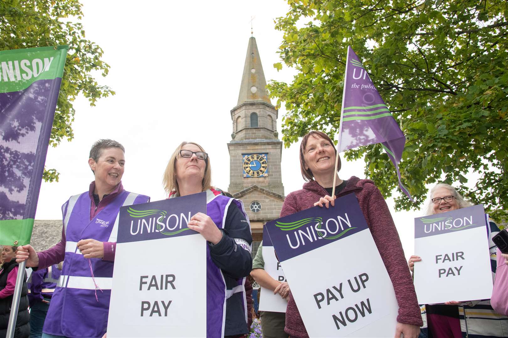 School support staff and nursery workers are holding a three-day strike action in a dispute over pay. Picture: Daniel Forsyth.