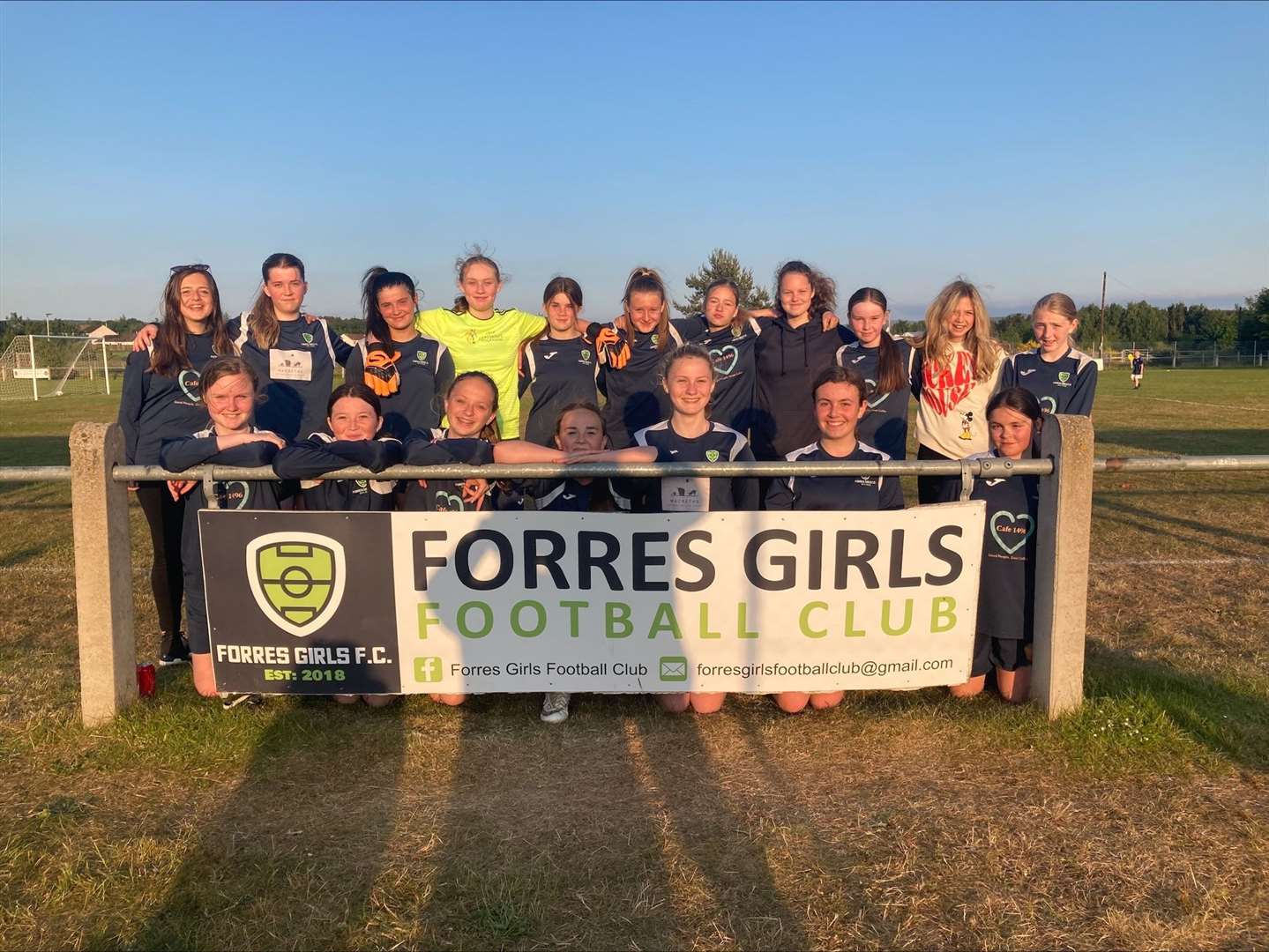 Forres Girls team that played against Nairn.