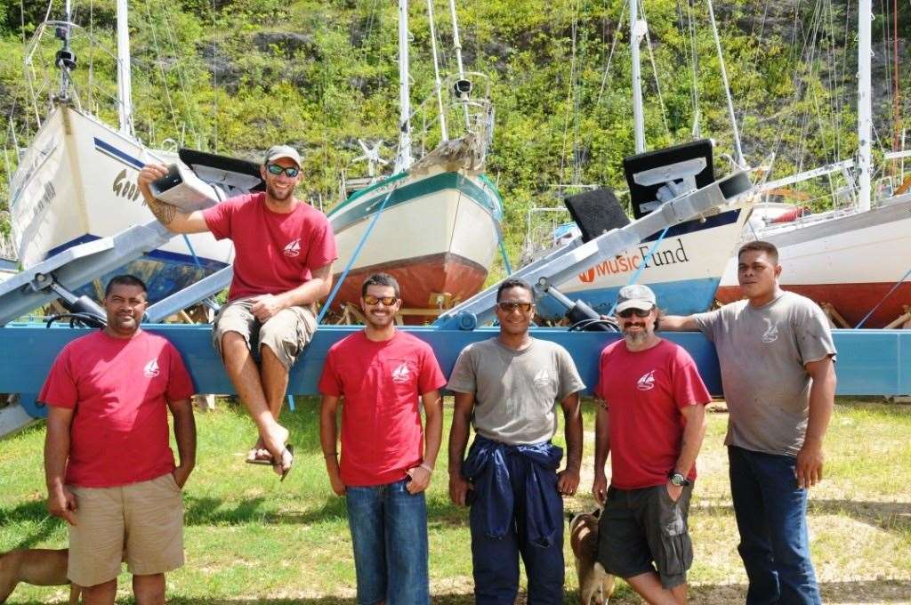 The team at The Boatyard in Vava’u have been using a Garmin inReach device to communicate with the world via satellite (Kate Walker/PA)