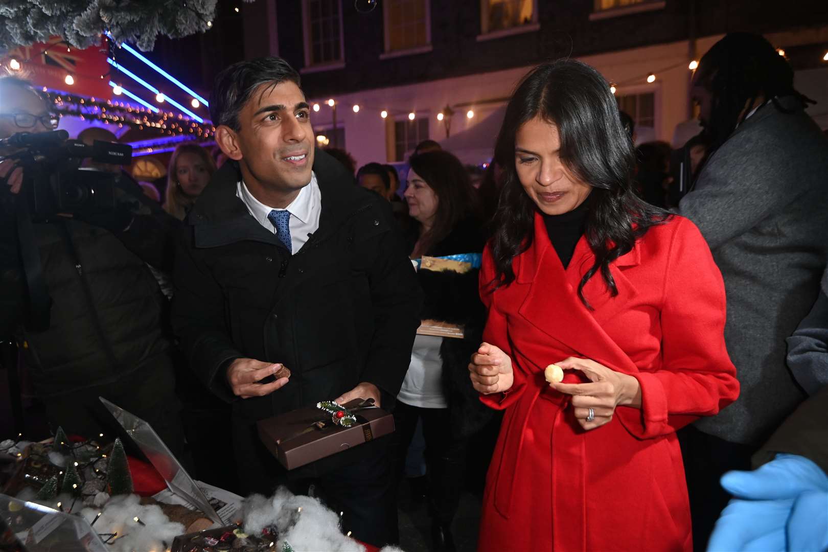 Rishi Sunak and his wife Akshata Murty have a combined estimated wealth of about £529 million (Eddie Mulholland/DailyTelegraph/PA)