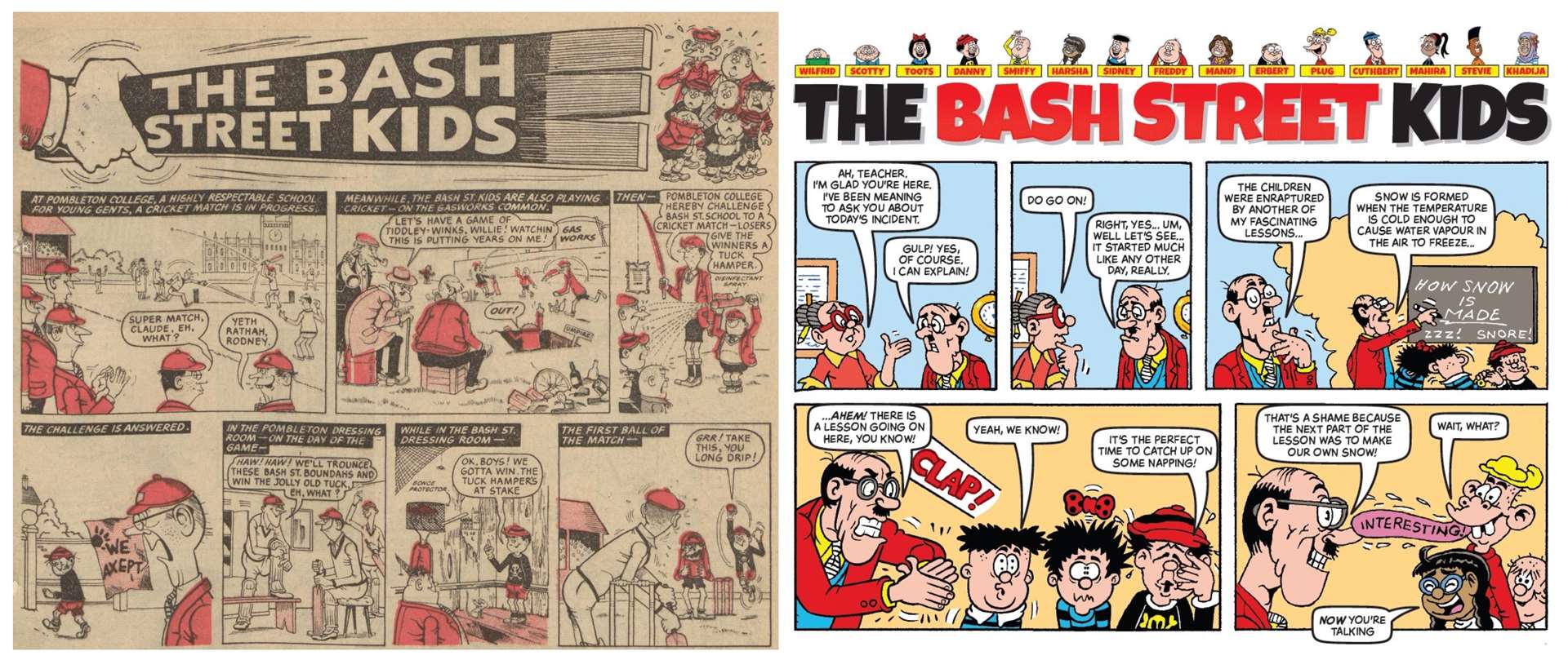From 1962 to 2023, the first and last comic strip of the Bash Street Kids by David Sutherland (DC Thomson/PA Media)