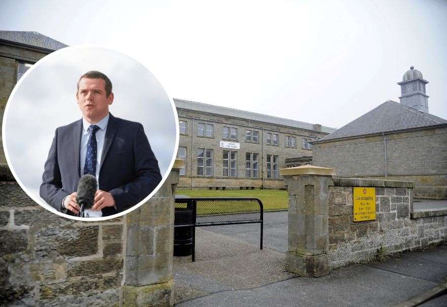 Funding for a new BCHS and other schools in Moray should not be forgotten, says MP Douglas Ross (inset).