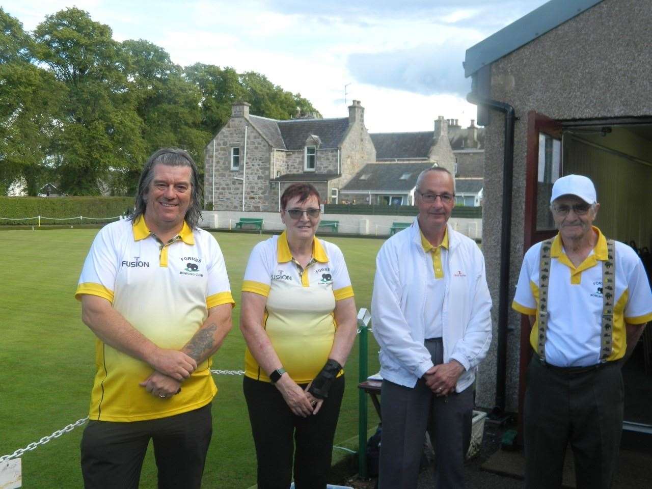 Thomson Rosebowl winners, from left: Dean Dobbs, Ailene Matthews, Sam Morrison and Henry Davidson.