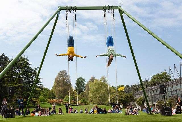 Edinburgh's All or Nothing Aerial Dance Theatre will bring The Swings to Moray Arts Centre, at Findhorn, on July 28. Picture: Suzanne Heffron.