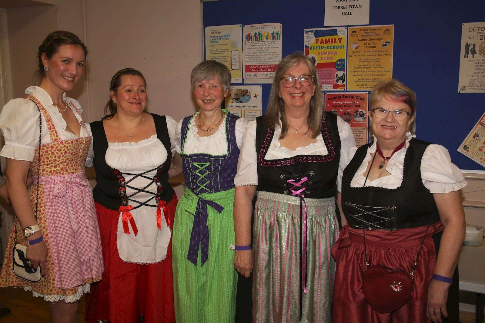 Five little maids are we! Alice, Jennifer, Gisela, Alison and Eileen - 40 per cent of them authentic Germans.