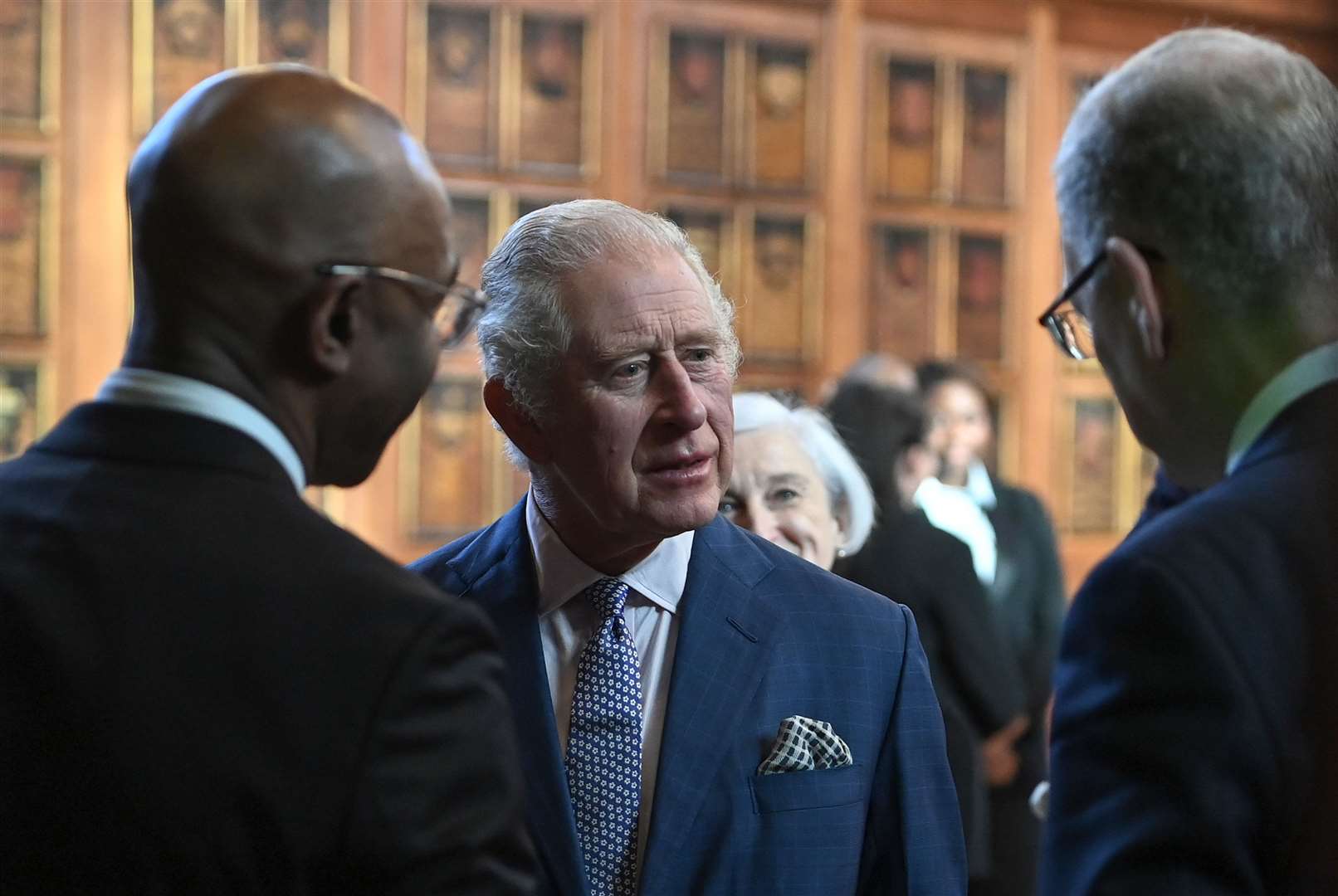 The King meets staff and students at the Honourable Society of Gray’s Inn (Kate Green/PA)