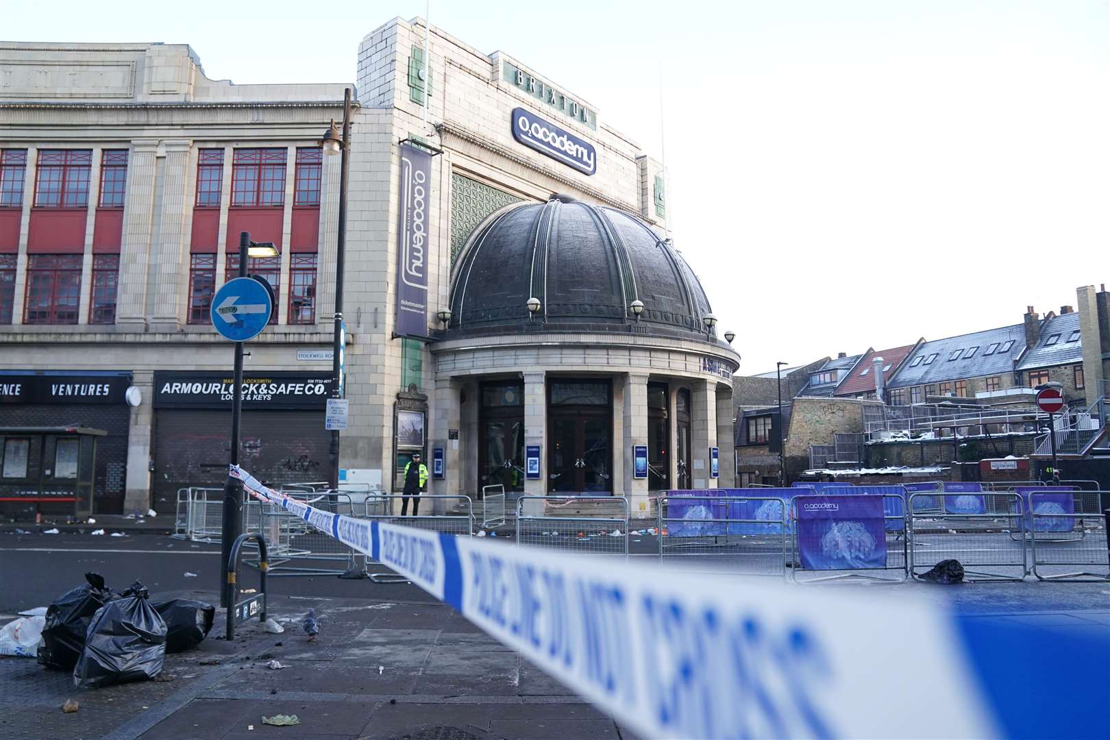 The scene outside Brixton O2 Academy (Kirsty O’Connor/PA)