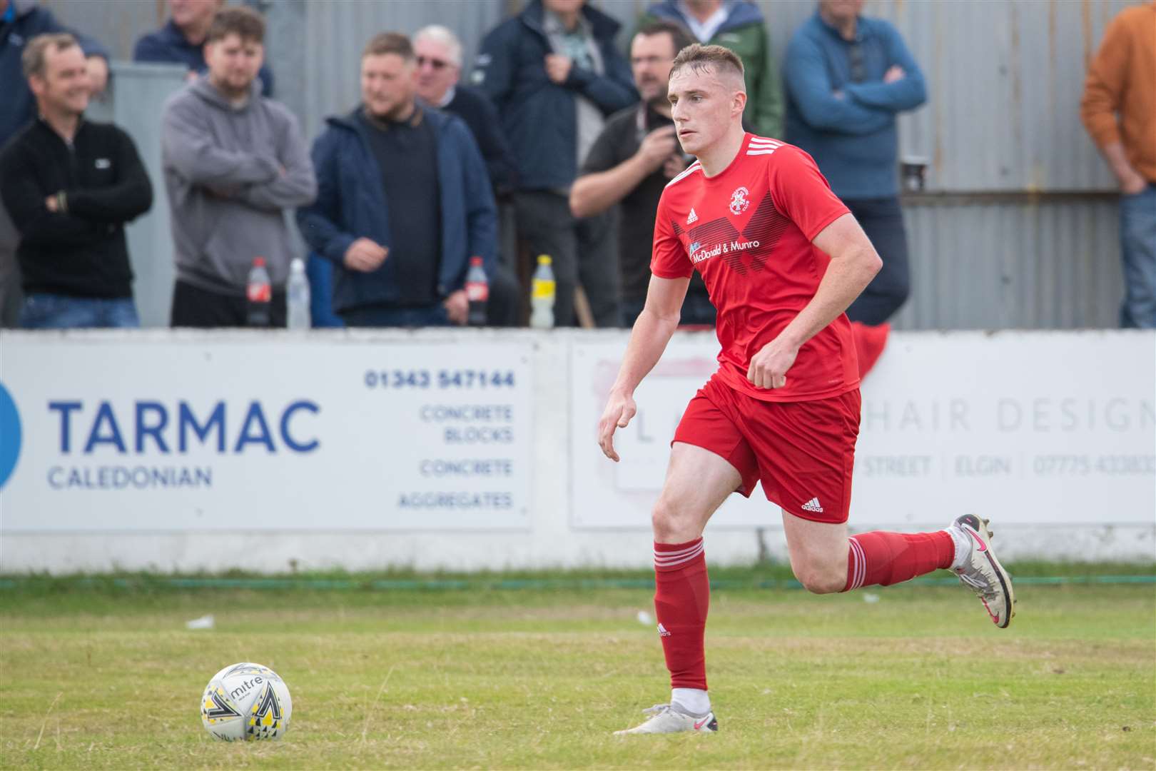Lossiemouth defender James Leslie in action...Picture: Daniel Forsyth..