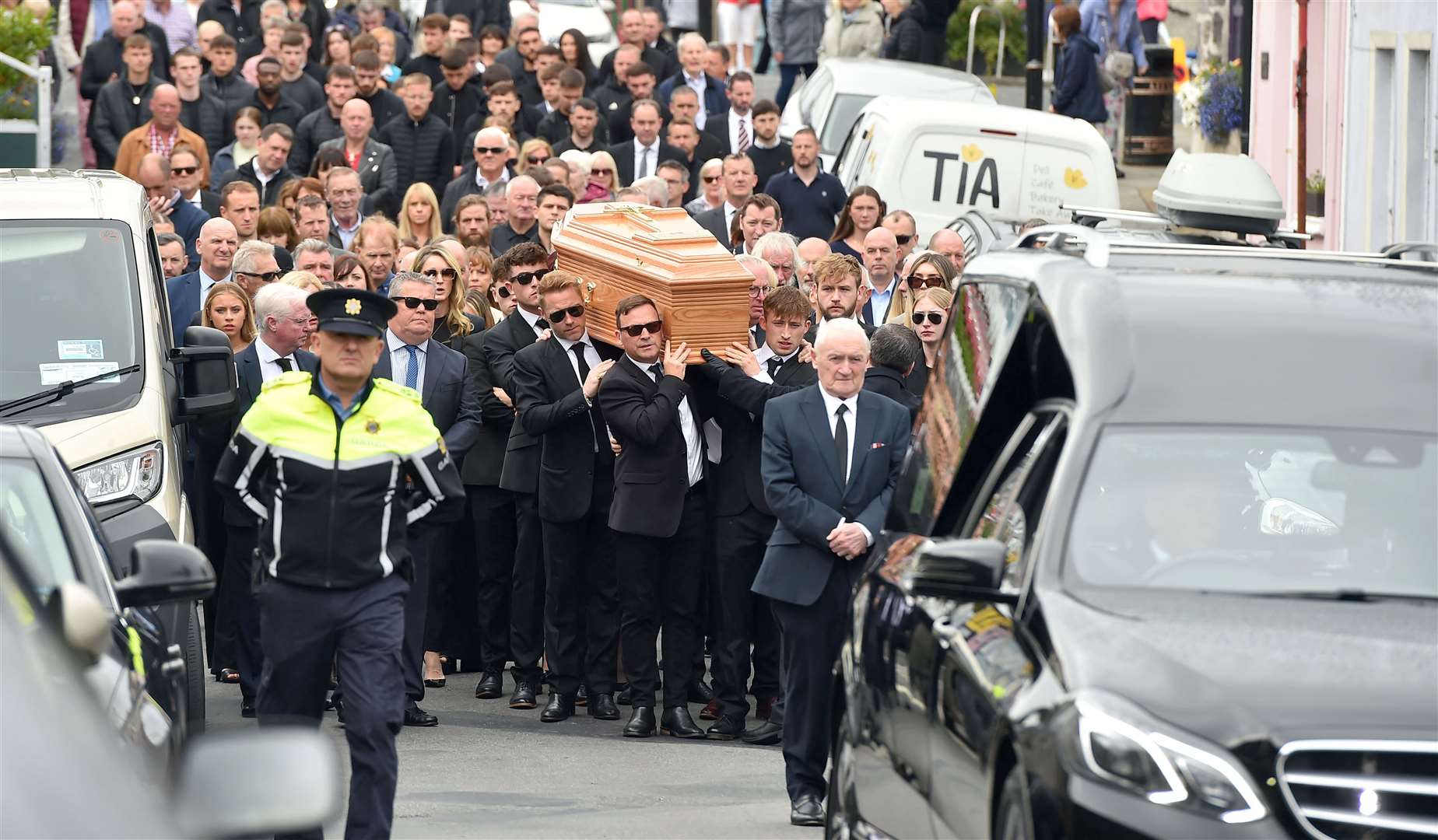 The funeral was held at St Patrick’s Church in Louisburgh, Co Mayo (Oliver McVeigh/PA)