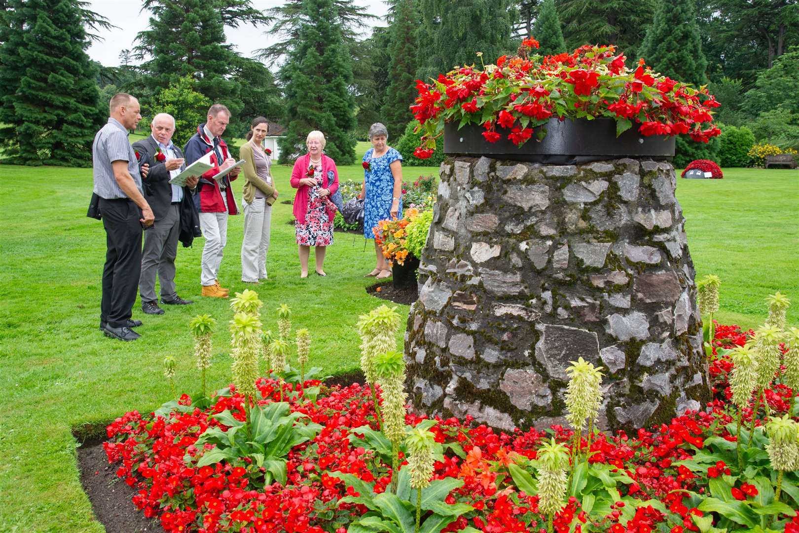Grant Park...The Forres in Bloom judging team visit various locations around Forres as they judge the town for this years competition...Picture: Daniel Forsyth. Image No.044548.