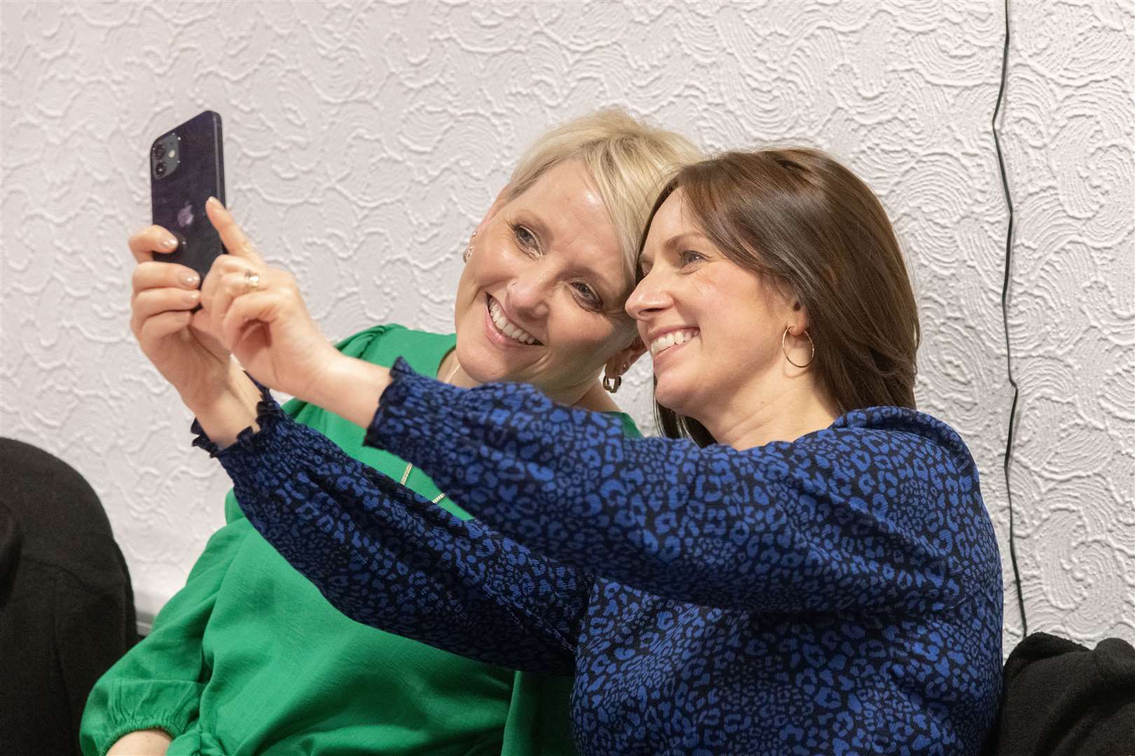 Janis MacKenzie (left) and Moira Watt snapping a selfie. Picture: Beth Taylor