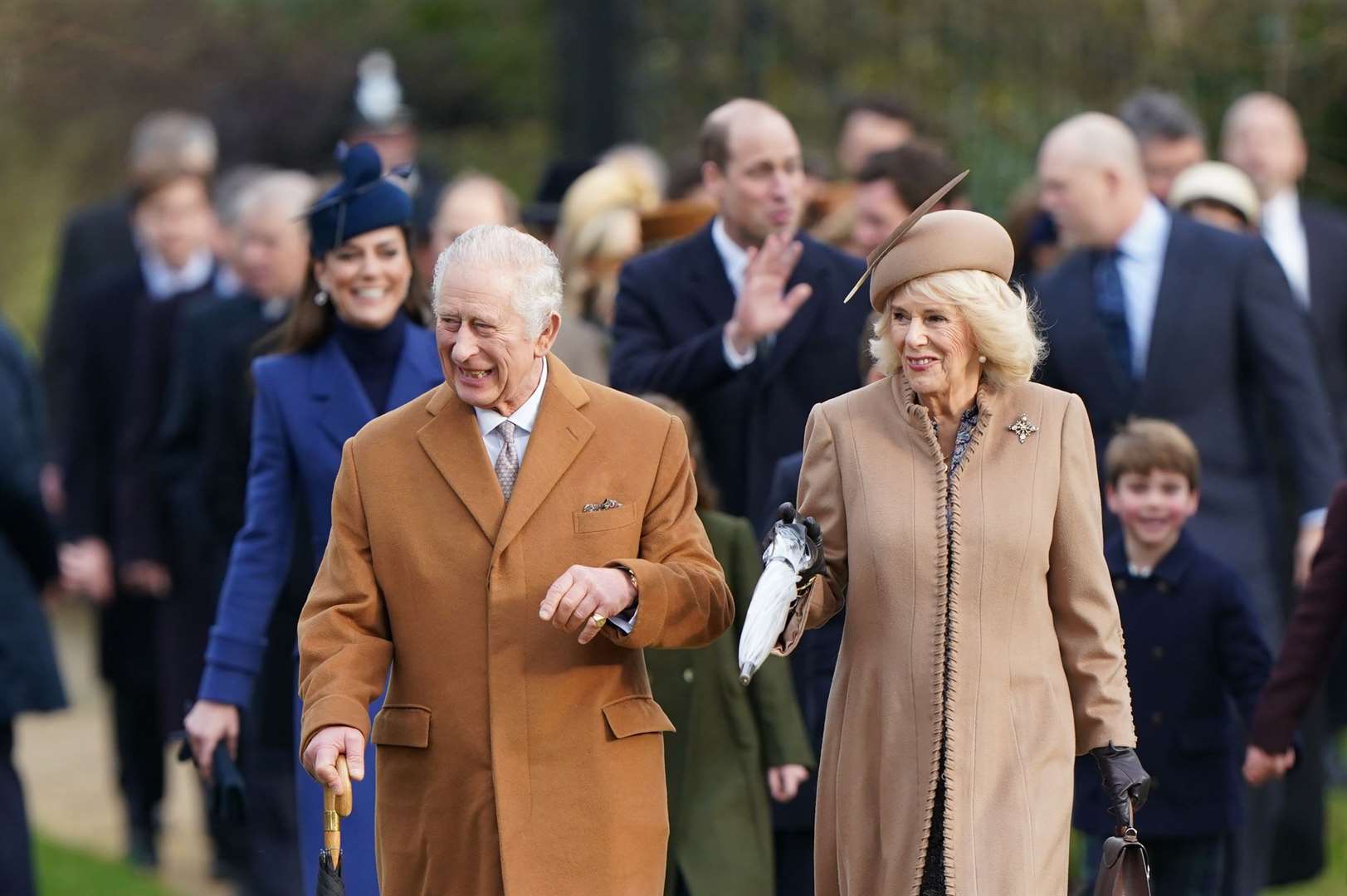The King and Queen attended church (Joe Giddens/PA)