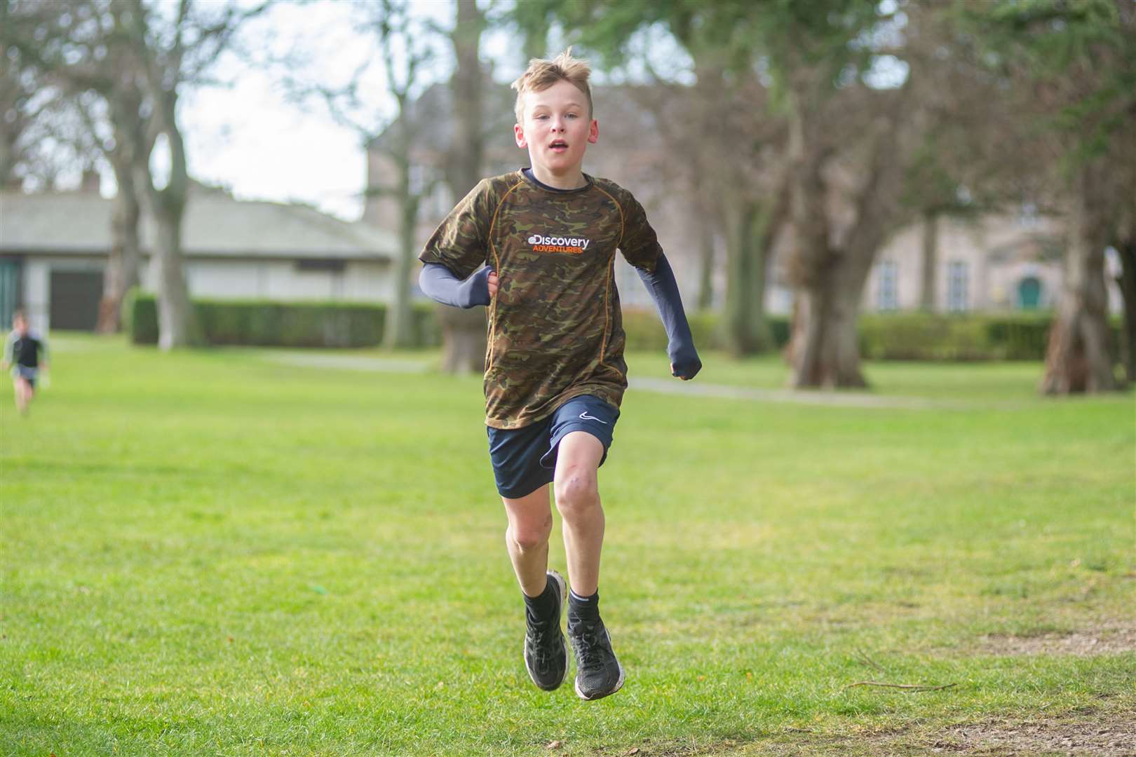 2nd overall in the P6-7 Boys race - Ewan Laing from Anderson's Primary School. ..Forres Harriers' organised Forres Primary Schools Cross Country, held at Grant Park, Forres...Picture: Daniel Forsyth..