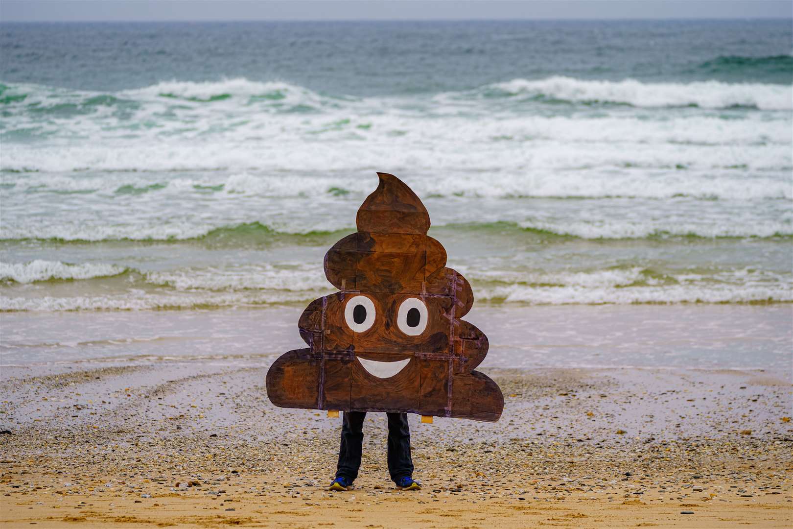 A protest about sewage pollution on Fistral Beach in Cornwall (PA)