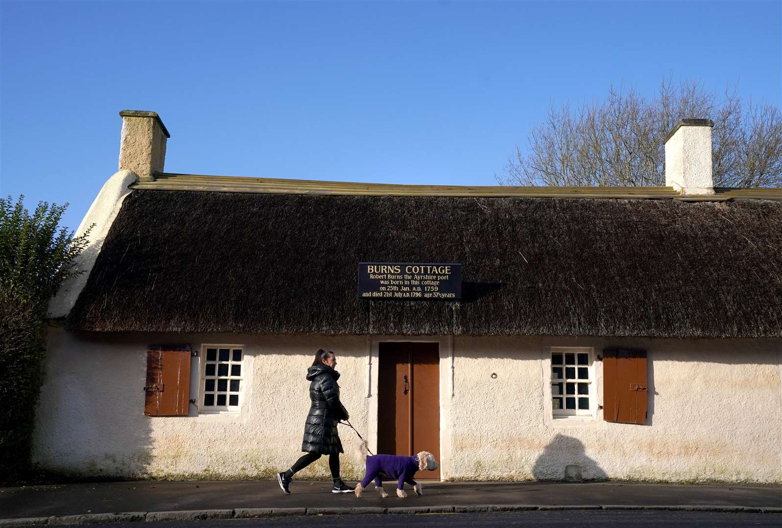 Burns Cottage in Alloway, the birthplace of the poet (PA)