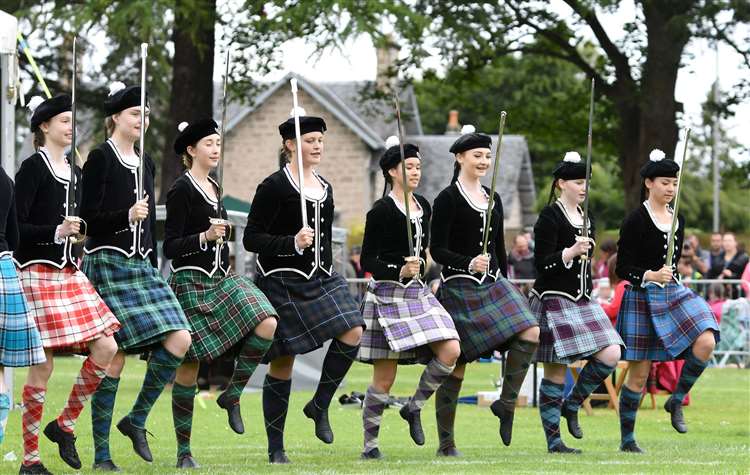 The Dunvegan Dance Academy from Vancouver, Canada...Forres Highland Games 2019...Picture: Becky Saunderson. Image No.044383.