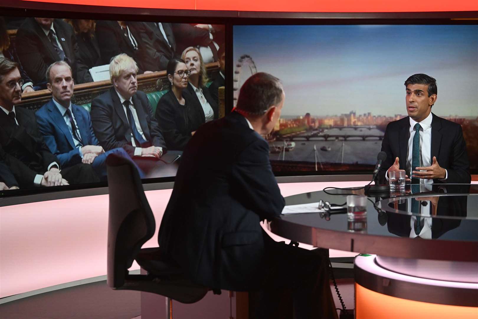 Rishi Sunak appears on The Andrew Marr Show (Jeff Overs/BBC/PA)