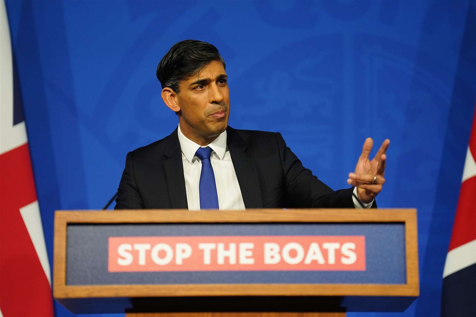 Prime Minister Rishi Sunak has denied reports he was going to scrap the Rwanda migrants deportation policy (James Manning/ PA)