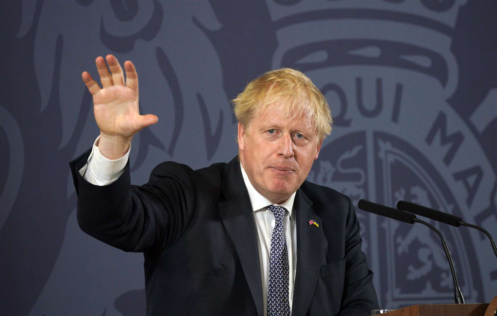Prime Minister Boris Johnson during his speech at Blackpool and The Fylde College (Peter Byrne/PA)