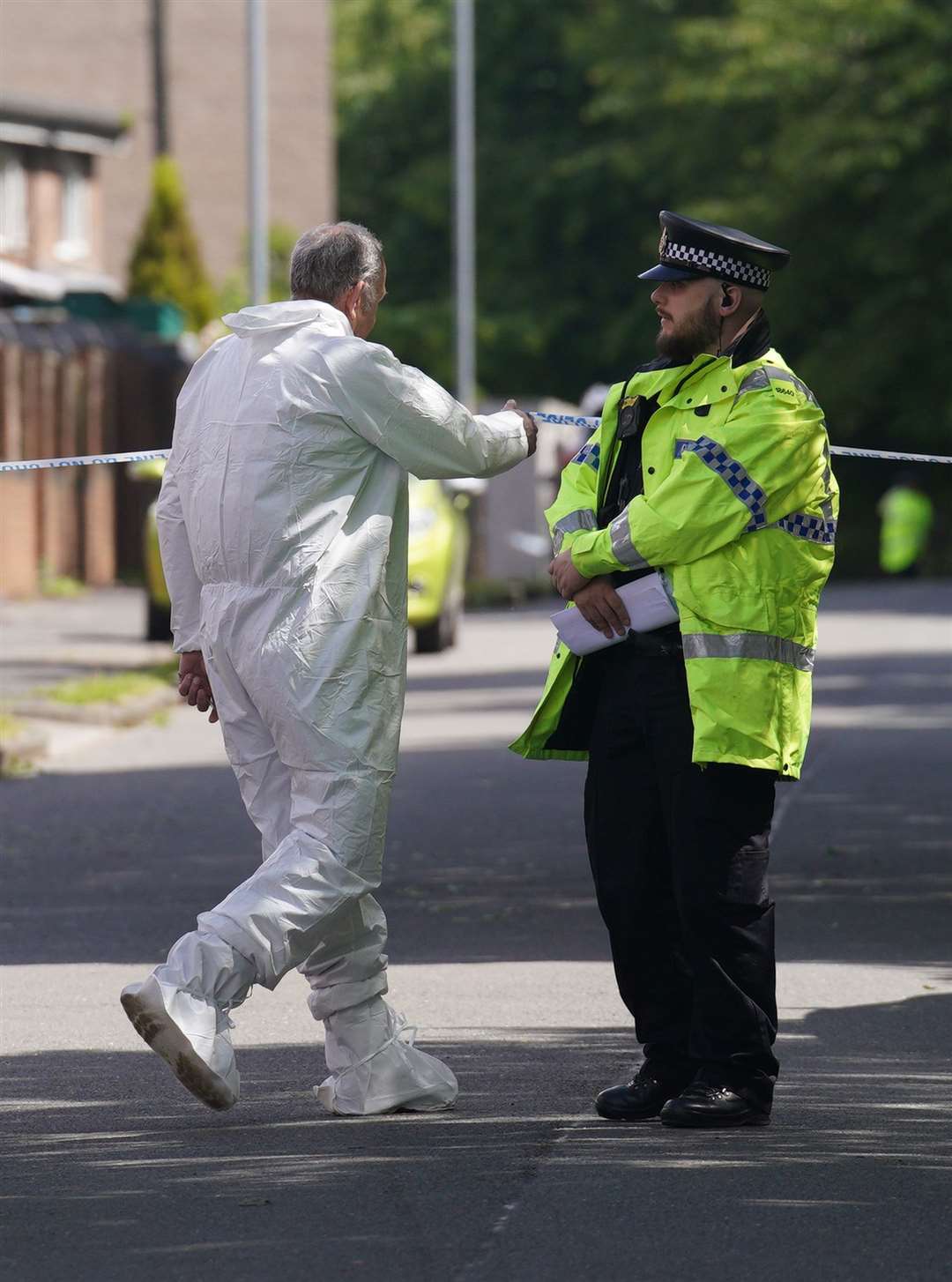 Forensics officers have been carrying out investigations (Peter Byrne/PA)